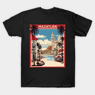 Mazatlan Mexico Vintage Poster Tourism T-Shirt